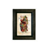 Santa with Armful of Toys Print Behind Glass in Wood Frame