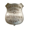 2-1/4 x 2-1/2″ Pinkerton National Detective Agency Badge- Antique Vintage Style