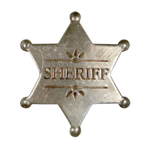 2-1/4″ Sheriff Star Badge- Antique Vintage Style