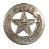 1-3/4″ Texas Ranger Round Badge with Star- Antique Vintage Style