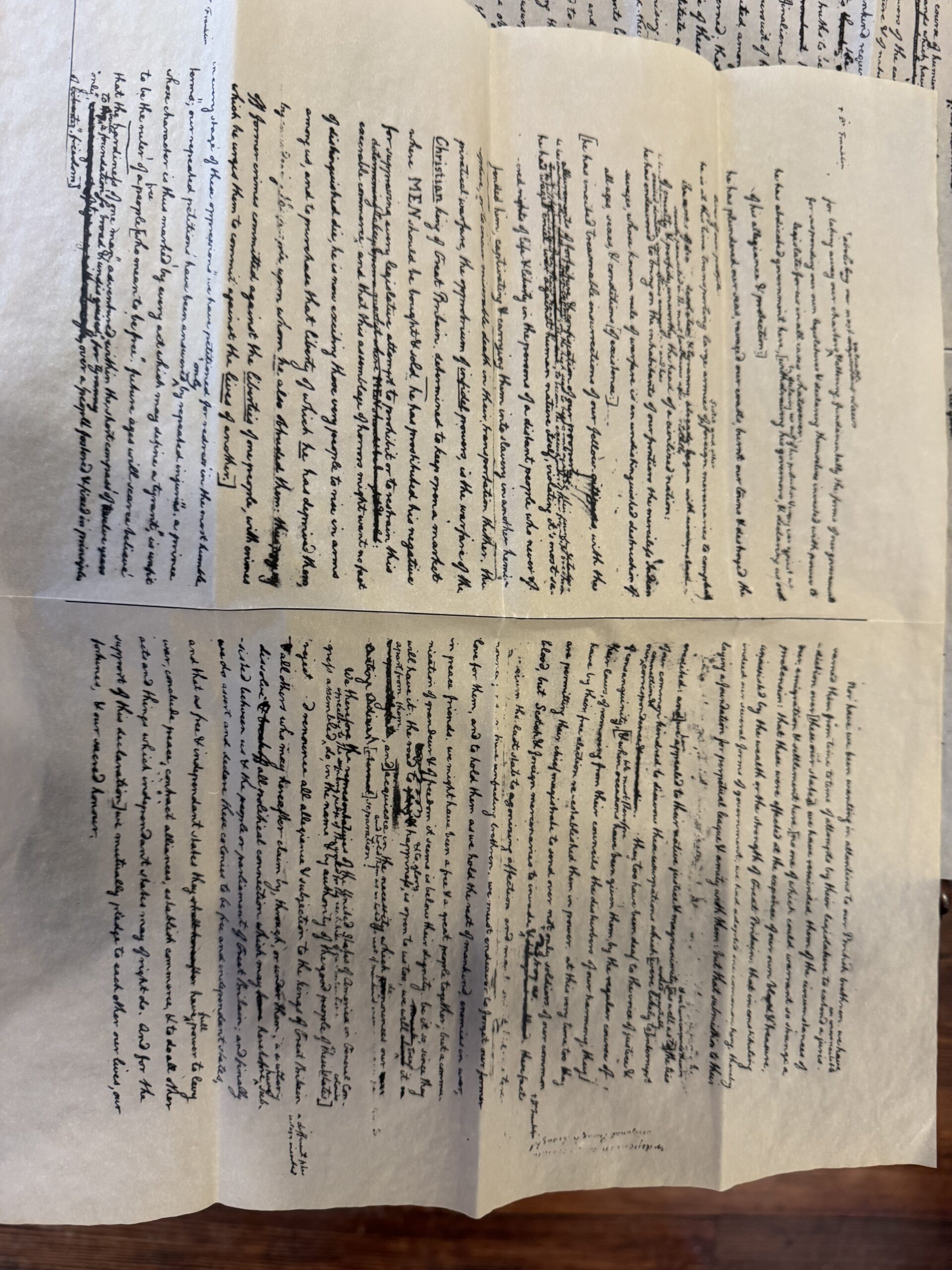 Thomas Jefferson's Rough Draft of the Declaration of Independence - Replica - Image 4