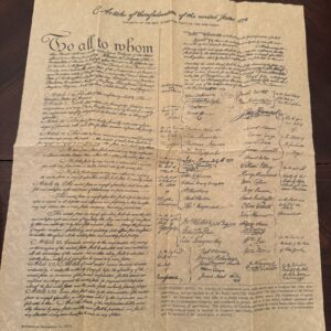 Articles of Confederation Parchment Replica