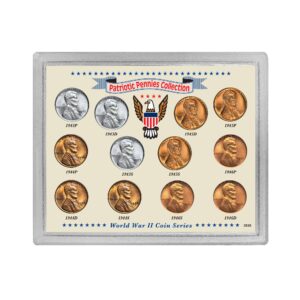 Patriotic Pennies Collection In Sealed Acrylic Display Case