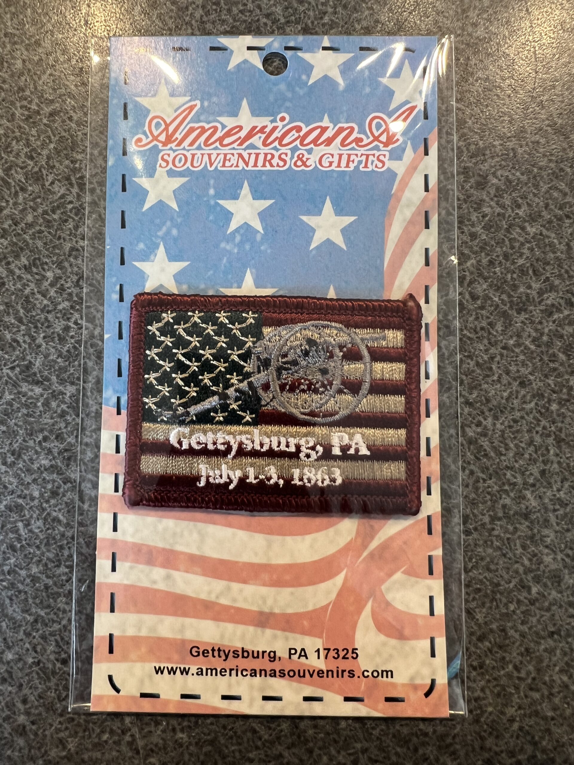 Gettysburg Rustic Flag Patch