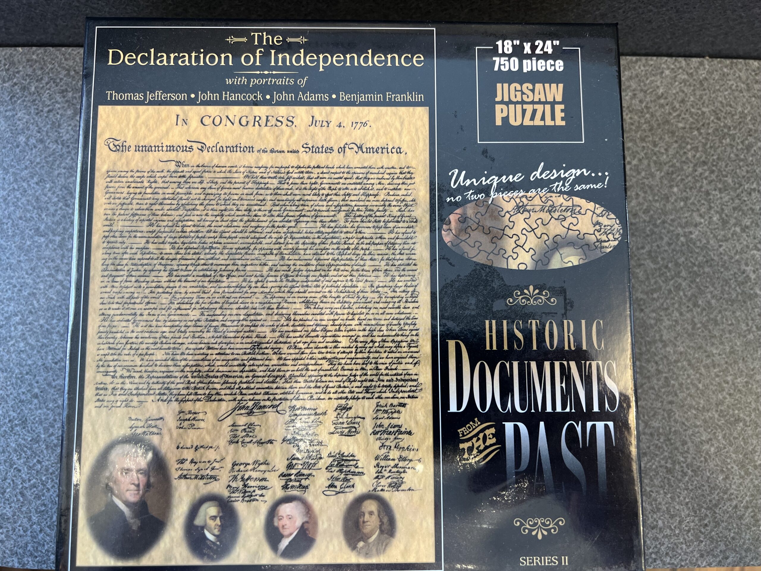 The Declaration of Independence 750 Piece Jigsaw Puzzle