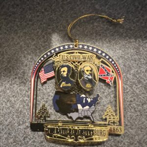 Lincoln/Lee Gettysburg Brass Ornament