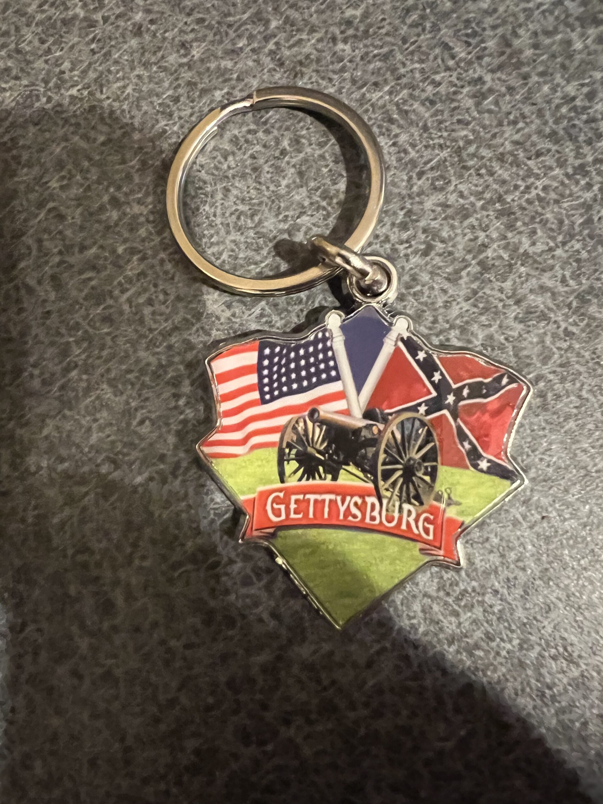 Gettysburg Civil War Flags Metal Key Chain
