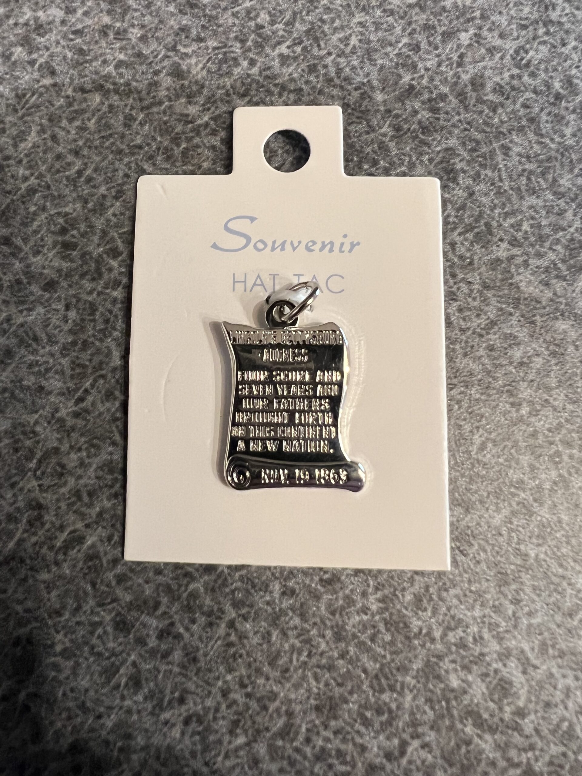 Gettysburg Address Charm