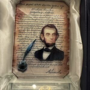 Lincoln Gettysburg Address Crystal