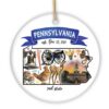 Artistic Pennsylvania State Themes Christmas Ornament