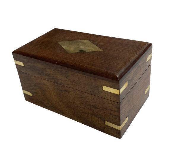 Brass Leather-Wrapped Pocket Telescope w/ Wood Display Box - Image 2