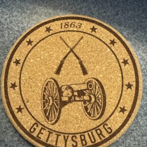 Gettysburg Cannon and Muskets Cork Coaster