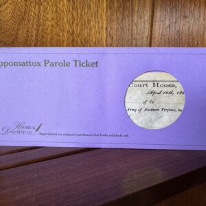Appomattox Parole Ticket - Replica