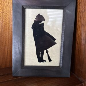 Revolutionary Soldier Printed Silhouette in Black Frame