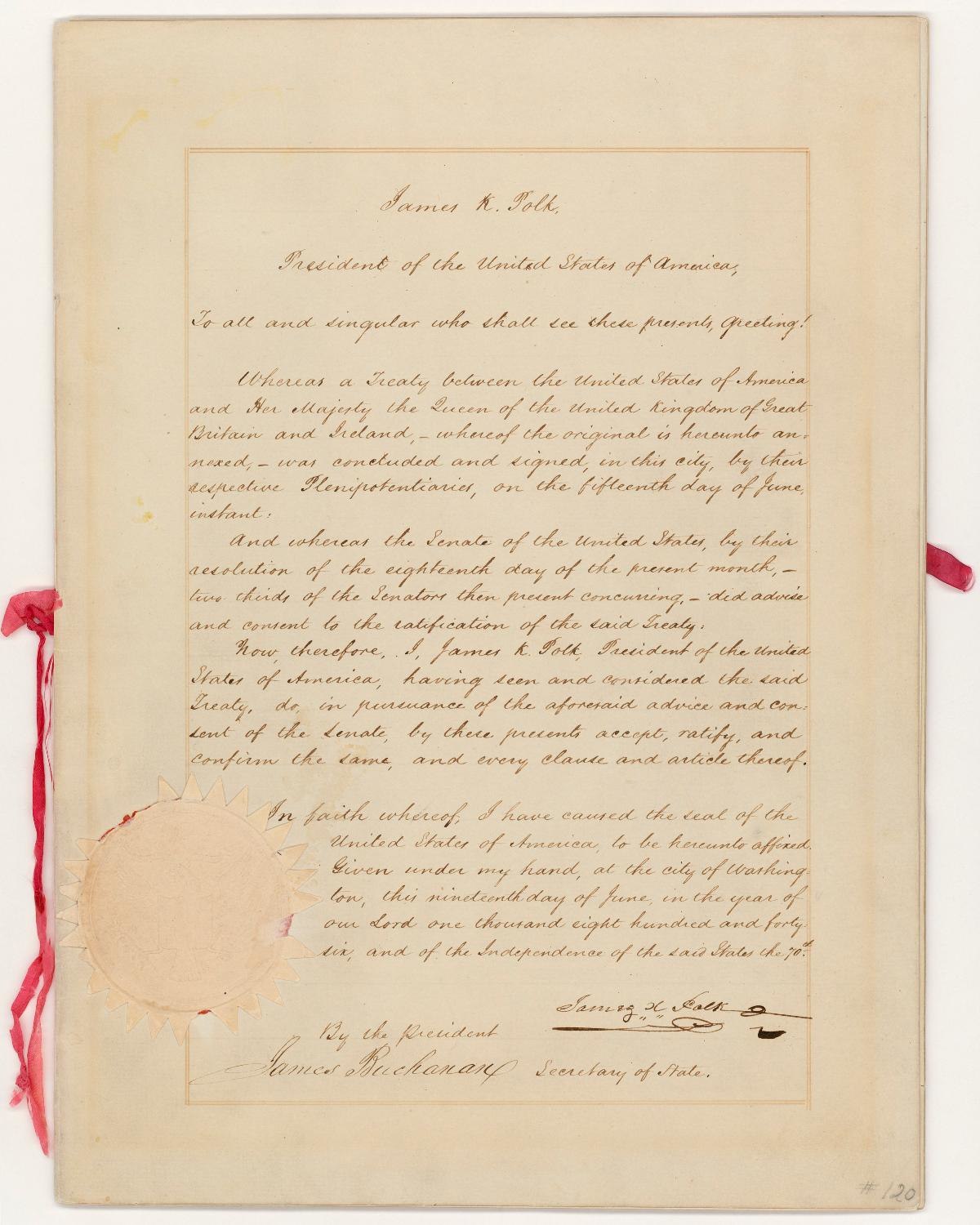 Polk's Proclamation: Finalizing the Transatlantic Boundary of the Northwest