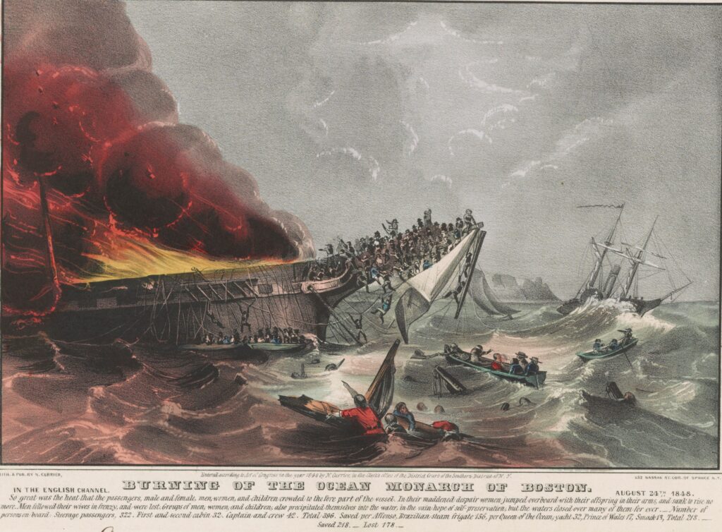 August 24, 1848 — The Destruction of the Ocean Monarch: The Reckless Embers of a Transatlantic Tragedy