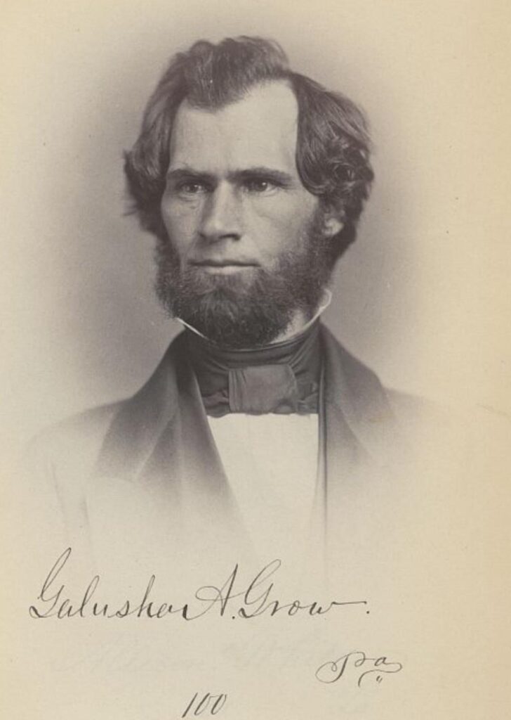 1823 — Galusha A. Grow: A Champion of the Homestead Act