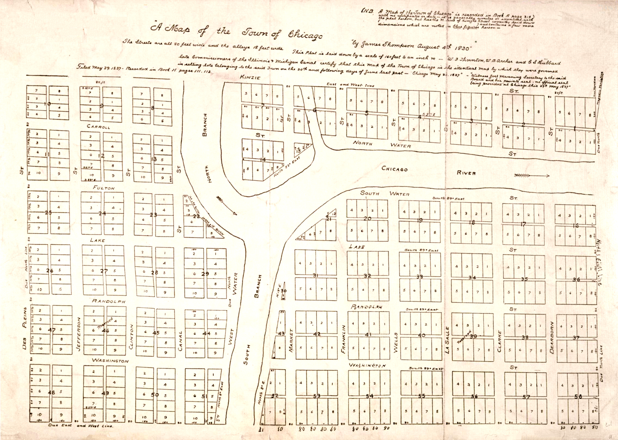 James Thompson's Plat: Tracing Chicago's Original Grid Layout