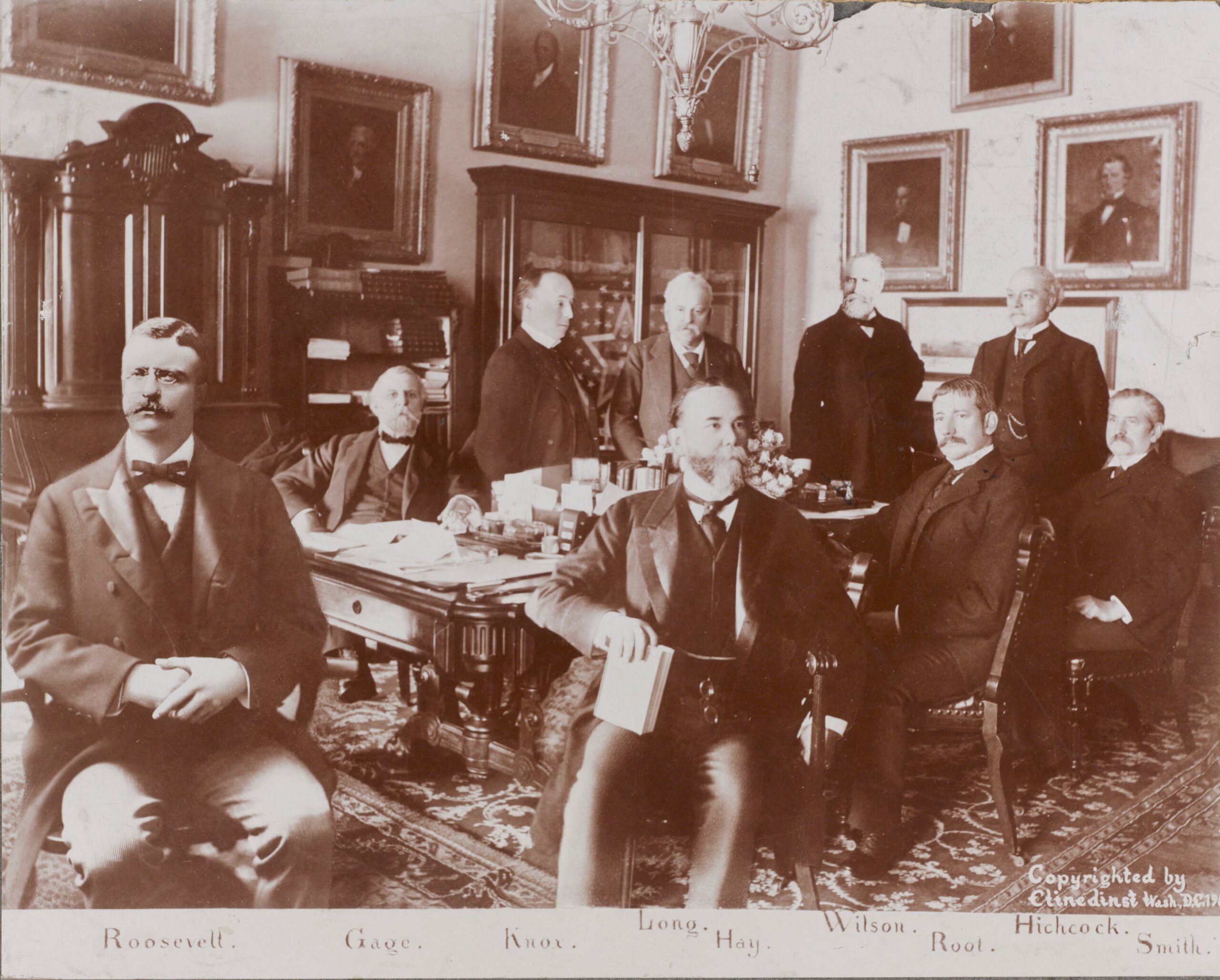 President Theodore Roosevelt’s First Full Cabinet Meeting in Washington
