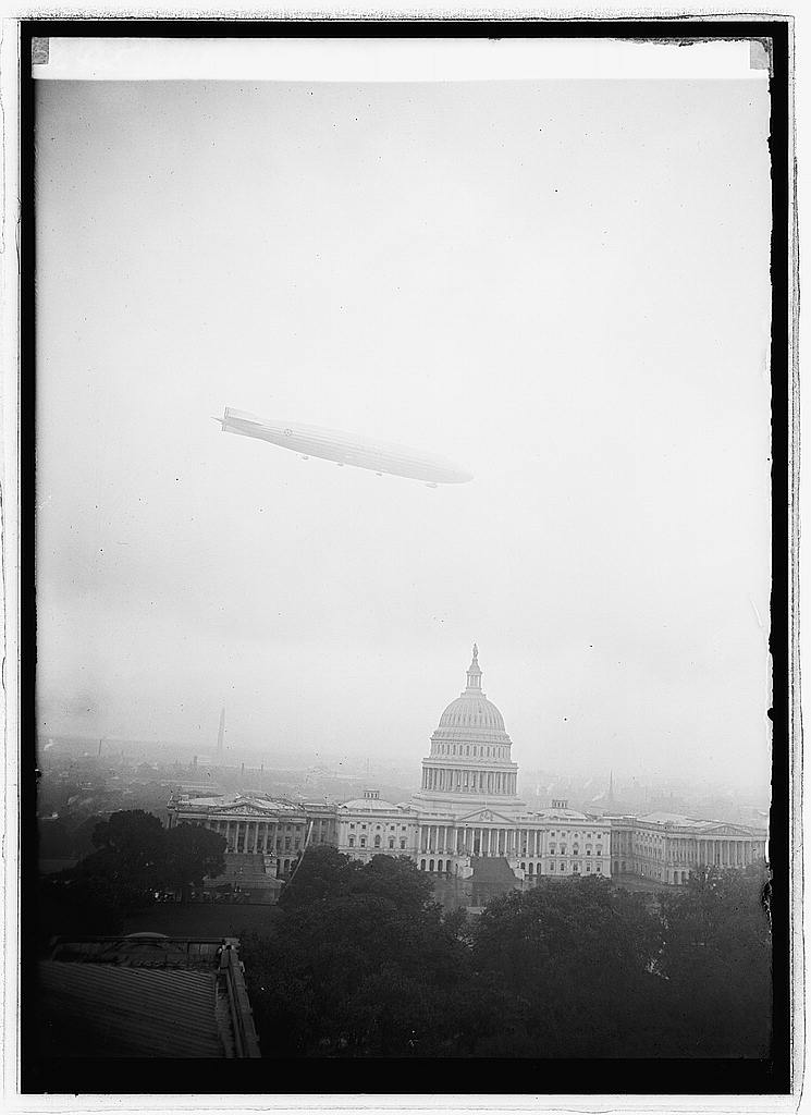 The USS Shenandoah Over the United States Capitol