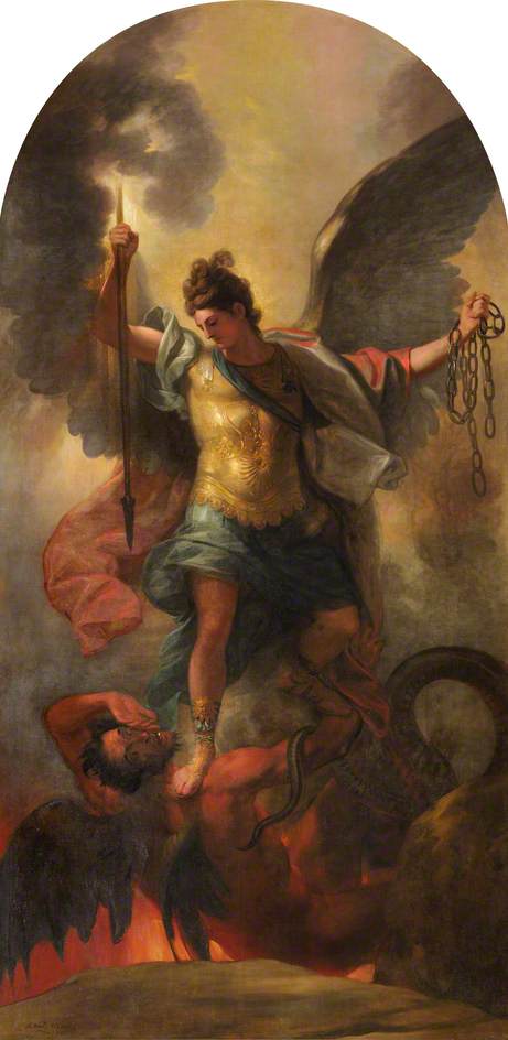 The Celestial Triumph: Benjamin West’s St. Michael Binding Satan