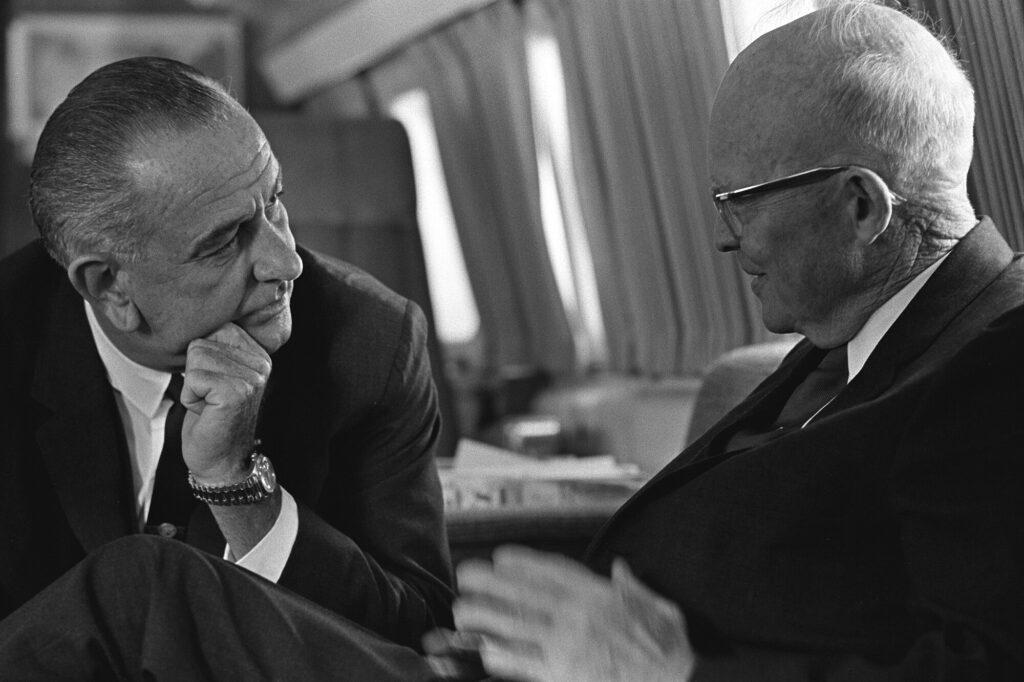The Air Force One Meeting — Johnson and Eisenhower