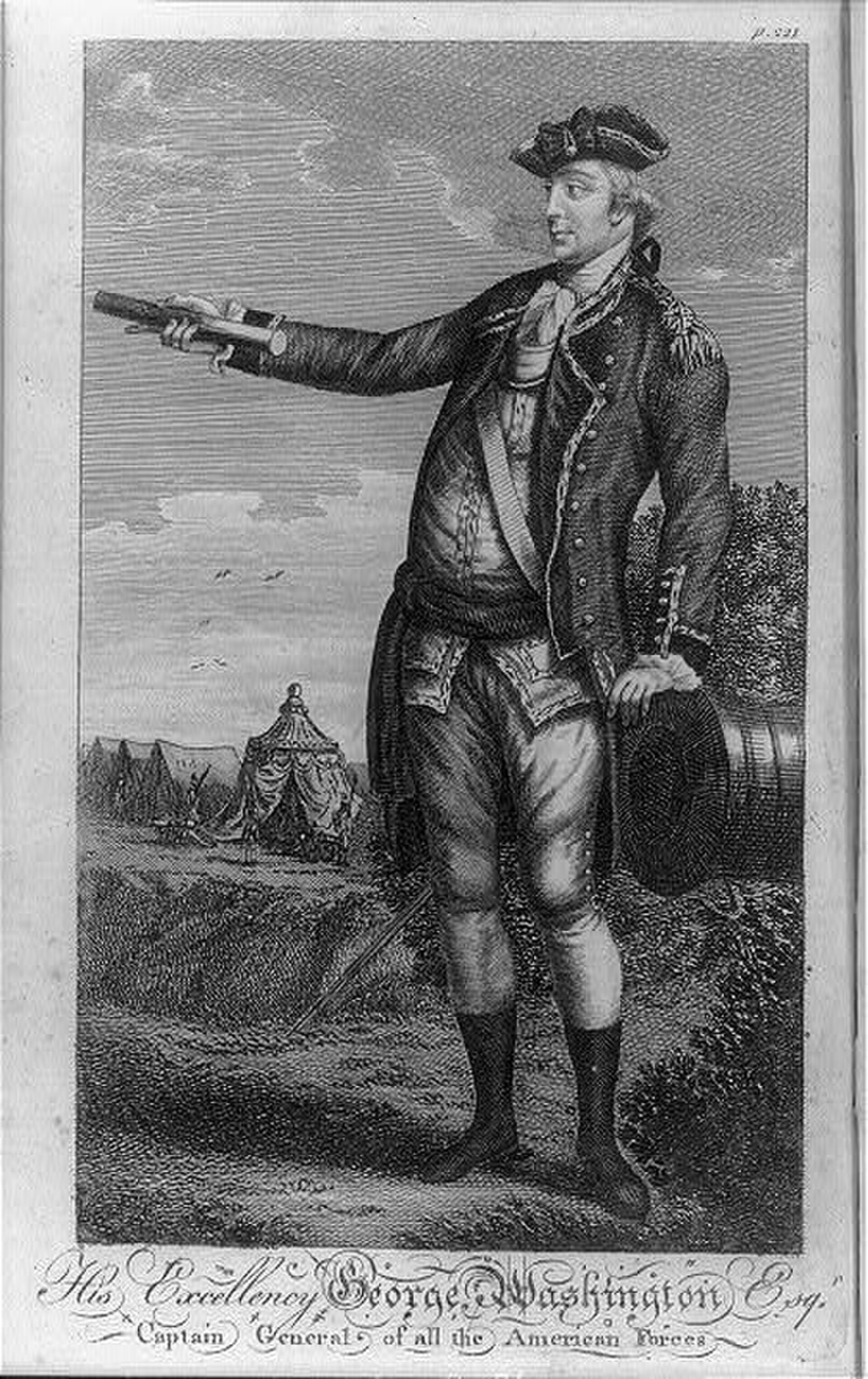 George Washington Fires First American Gun at Yorktown