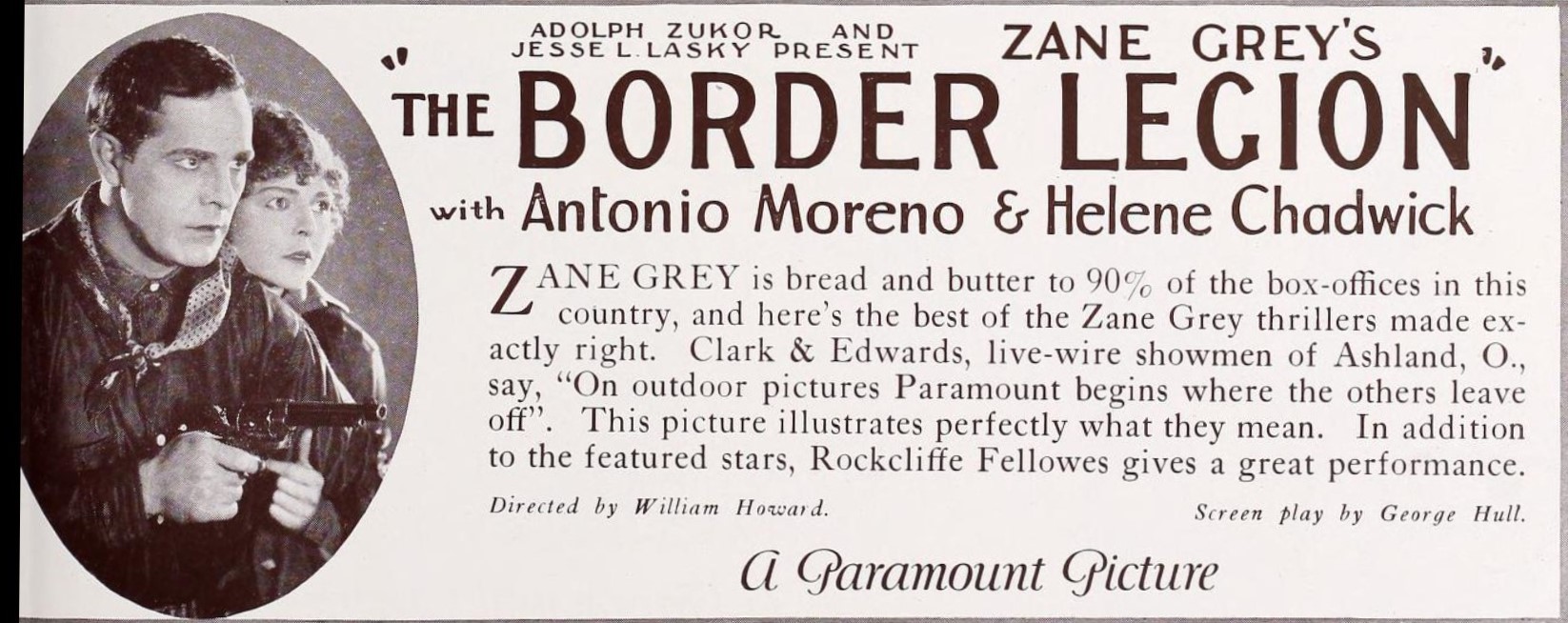 Zane Grey’s The Border Legion — The 1924 Silent-Screen Adaptation